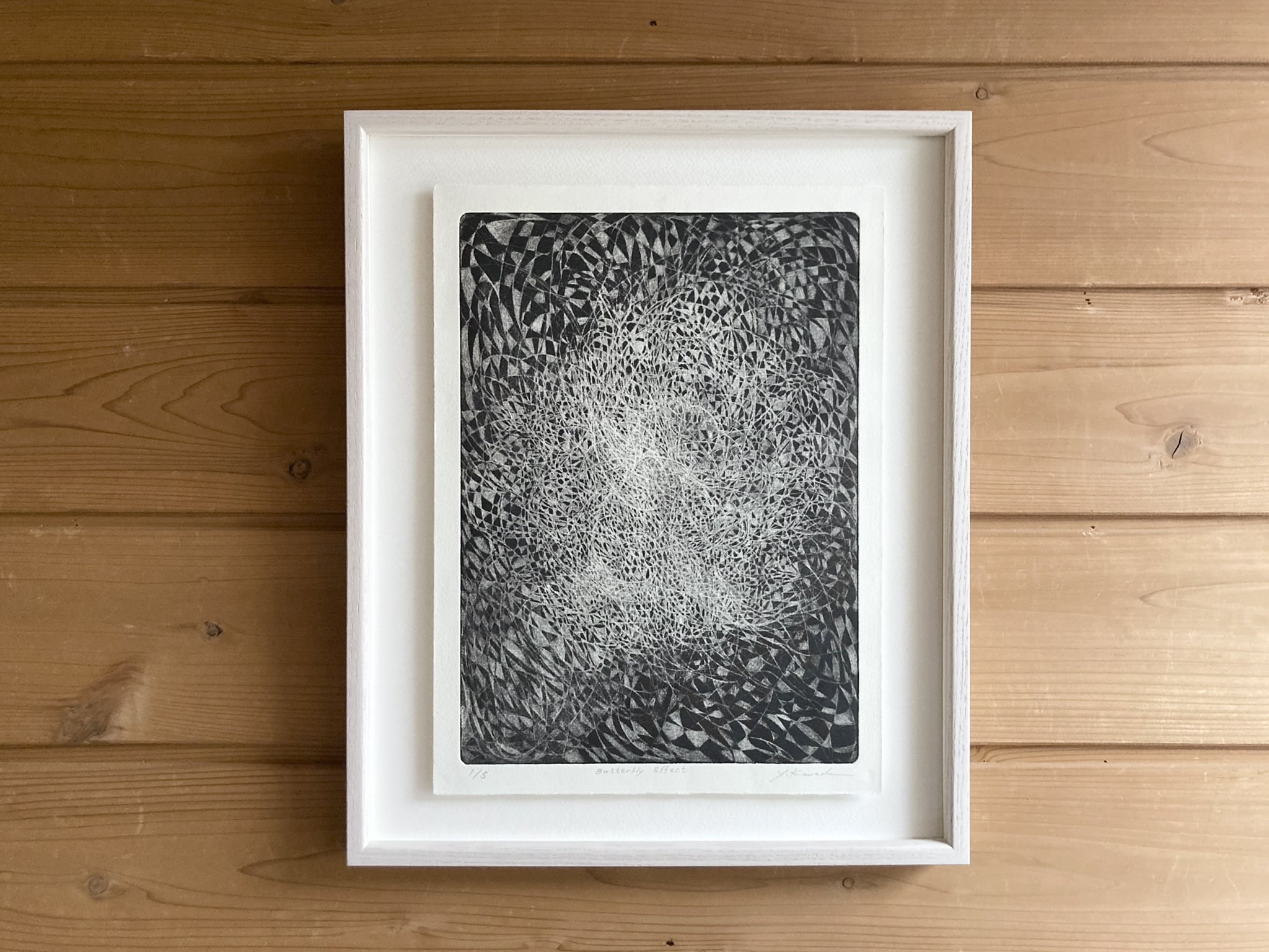 butterfly effect(地球の裏側の蝶）額装展示画像２