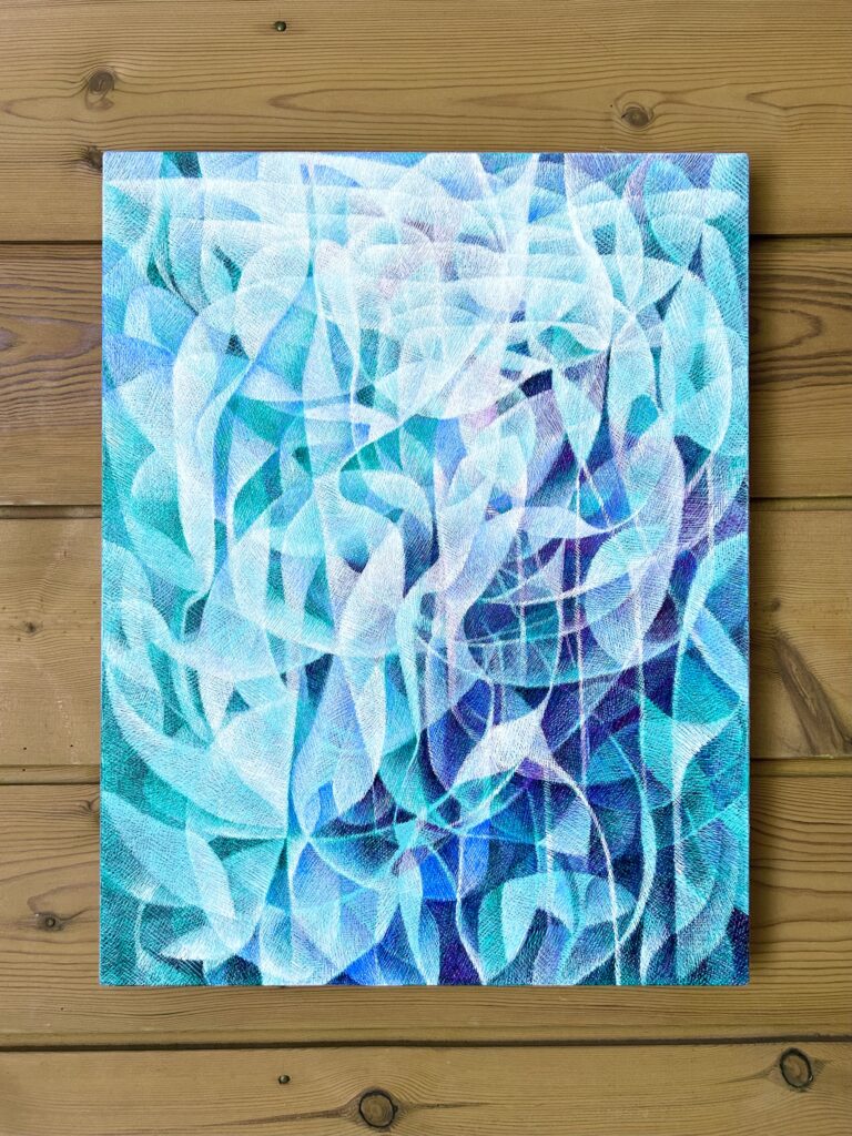 作品「凍空を咲く」展示風景