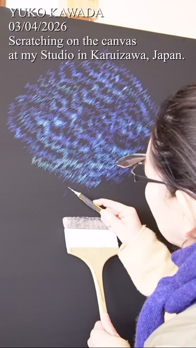 軽井沢も昼間は少し暖かくなって来ました。今日から、スクラッチ作業をしています。