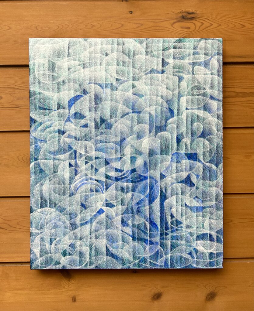 作品「薄氷に咲く」展示風景