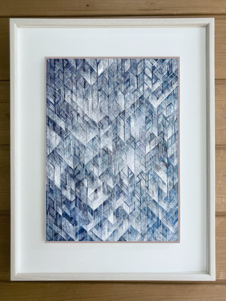 作品「透空の地」額装・展示画像