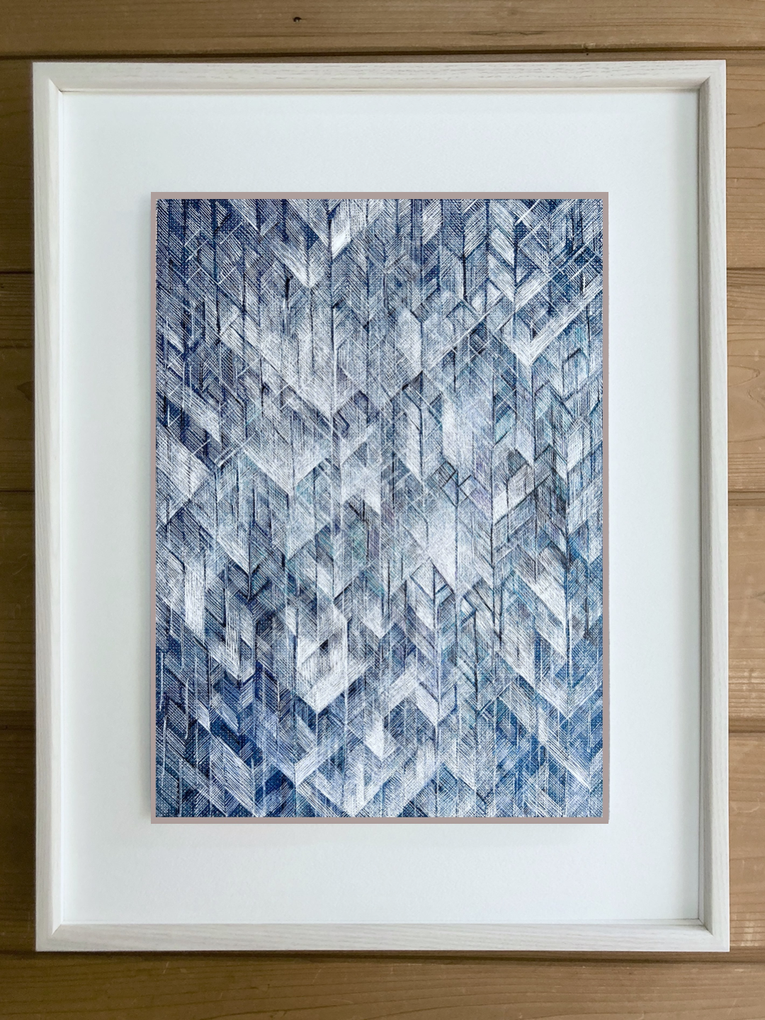 作品「透空の地」額装・展示画像