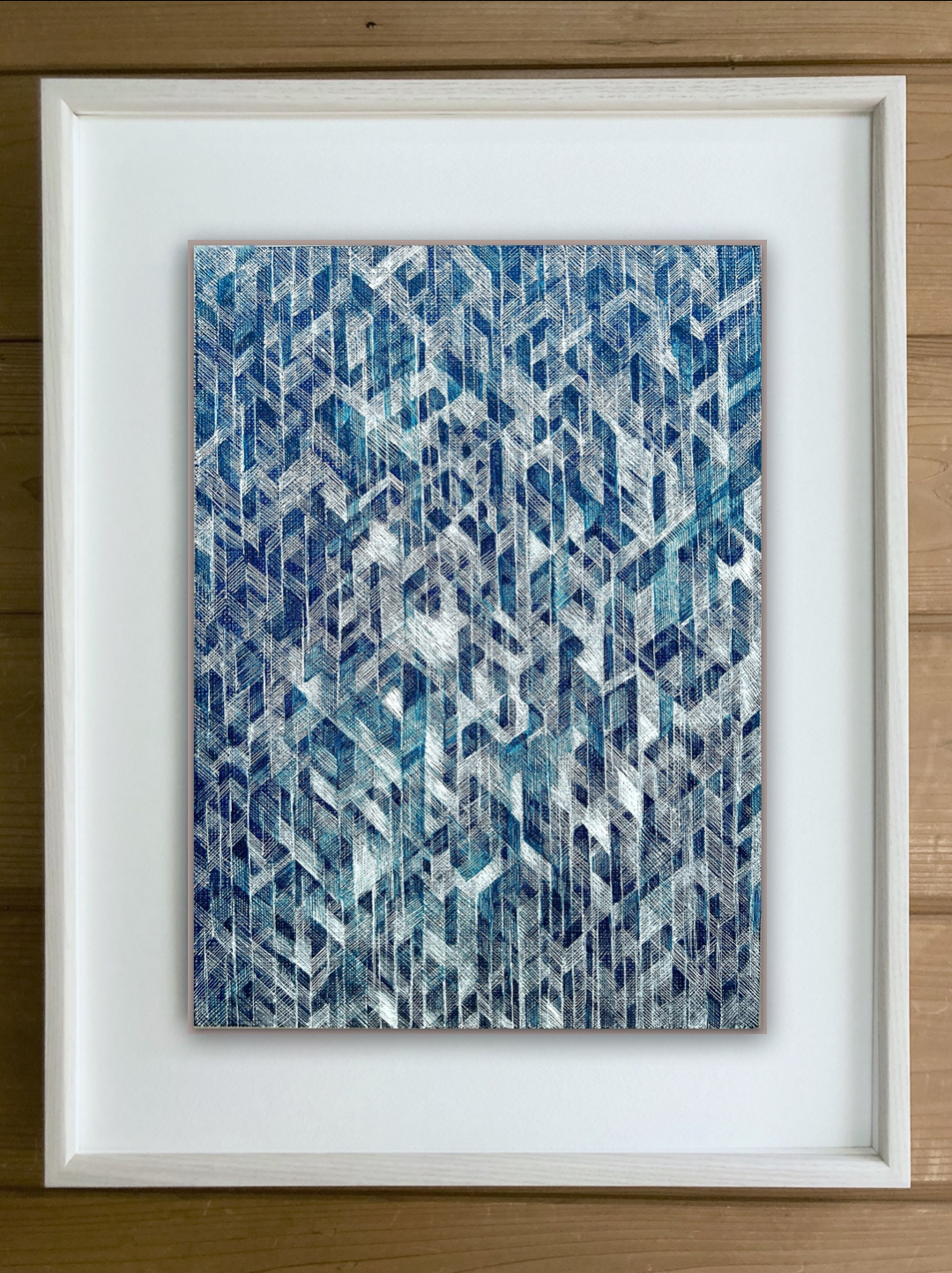 作品「透空の森」額装展示画像