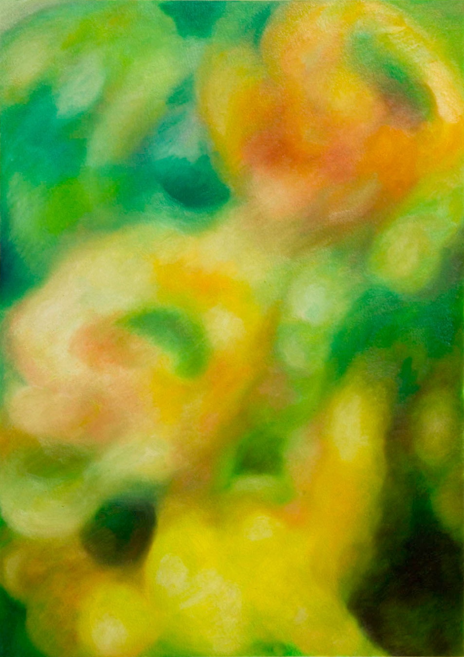 油彩ドローイング「ダリアへの問い」作品画像