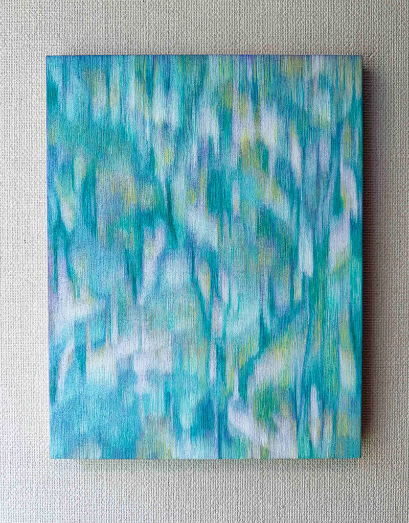 作品『緑の霧雨』展示画像
