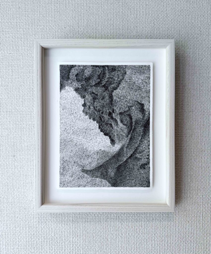 インク線描画「ハナノキオク」作品画像