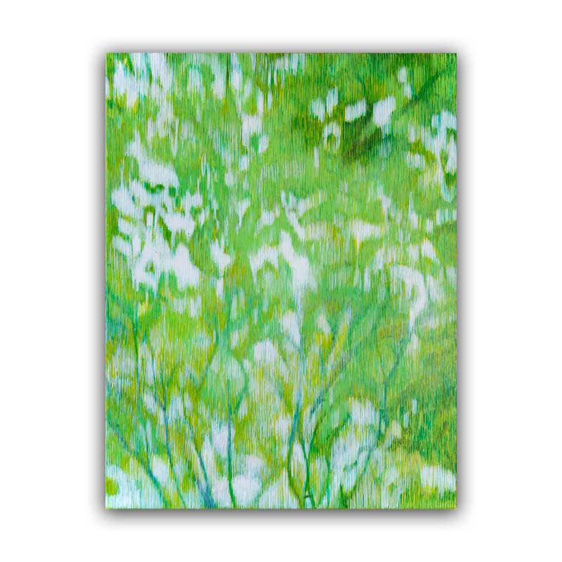 油彩画「とこしえの緑」サムネ画像