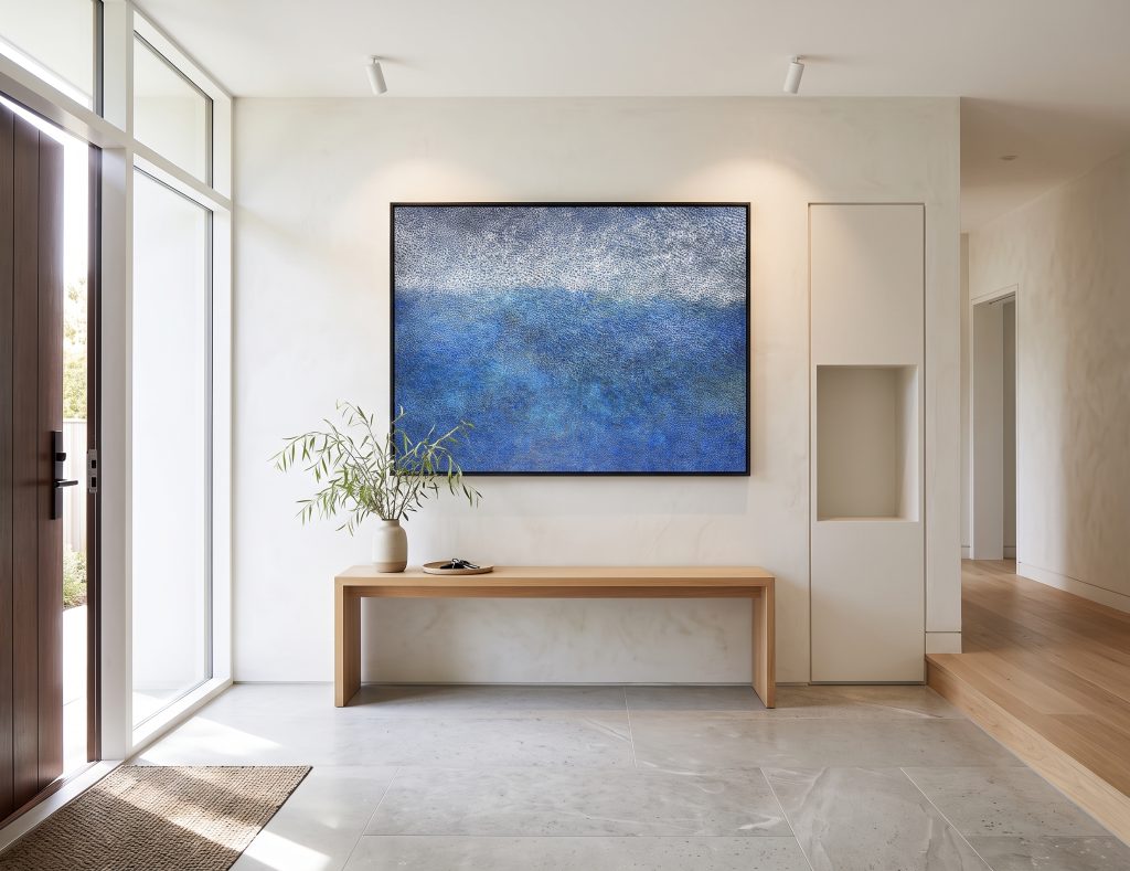 『時の細波』玄関フロアー展示風景画像