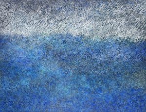 YUKO KAWADA, 時の細波, Ripples of Time, 2026, scratch and hatching, acrylic gouache on canvas, 145.5x112cm