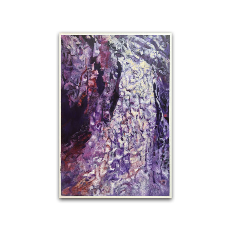 Tree Spirit (Mokushu) by Yuko Kawada, 2018, oil on prepared paper