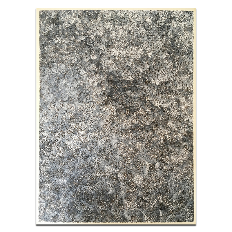 "Renri - Snow Flower" (2018) by Yuko Kawada, gouache on paper, 72.7 x 53 cm