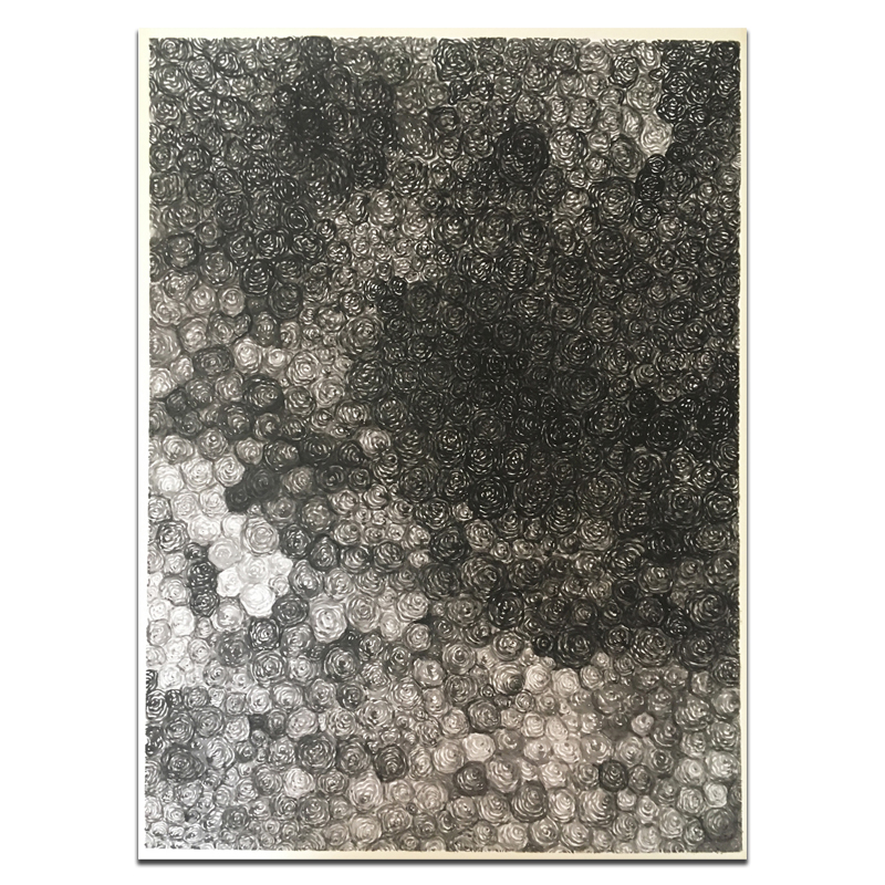 Renri - Stone" (2017) by Yuko Kawada, watercolor on paper, 72.7 x 53 cm