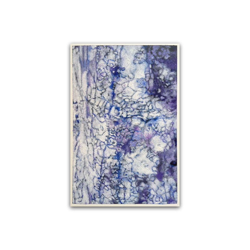Remaining Snow by Yuko Kawada, 2018, oil on prepared paper