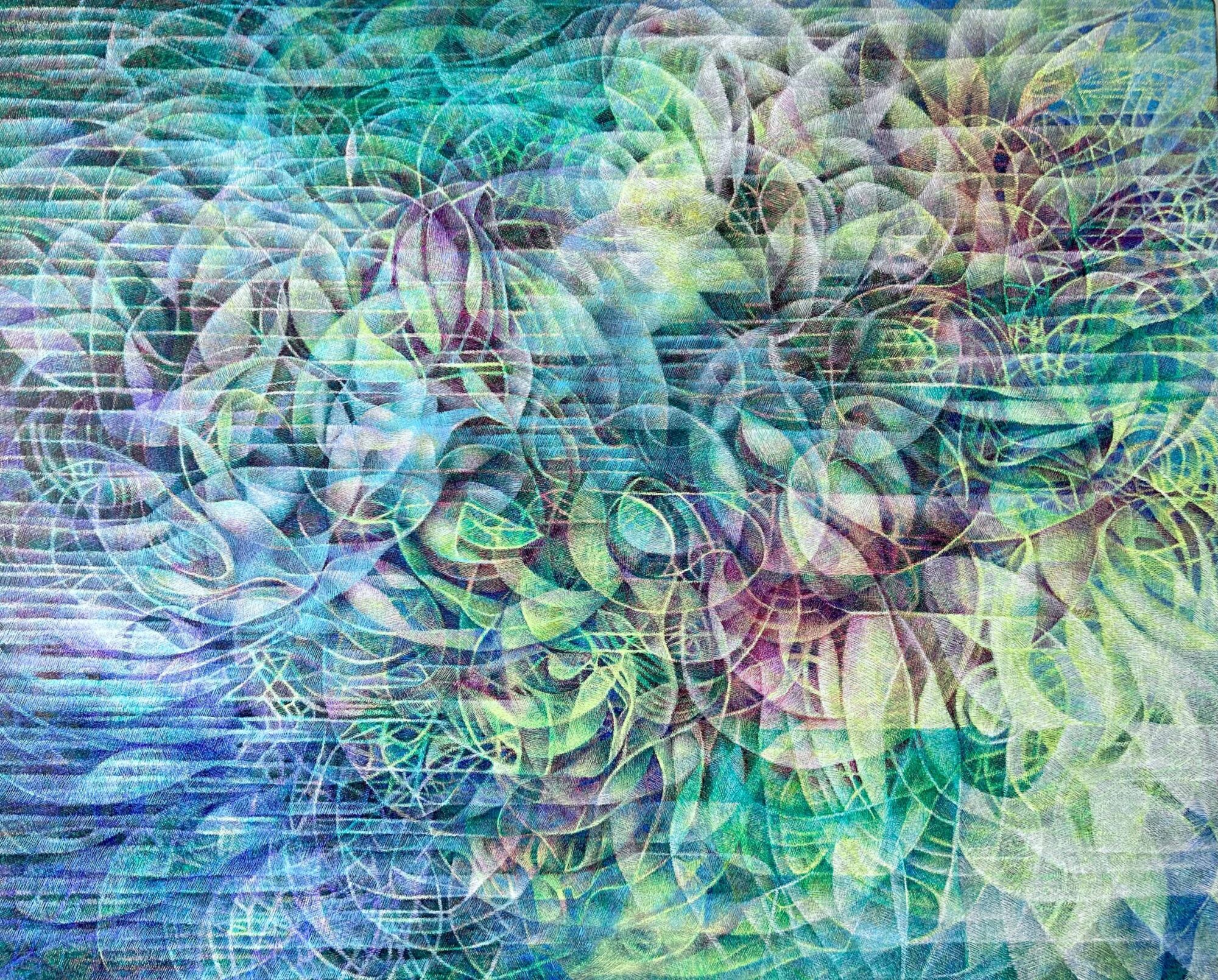 異次元の花 oil on canvas 80.3x100cm 2024年7月撮影画像