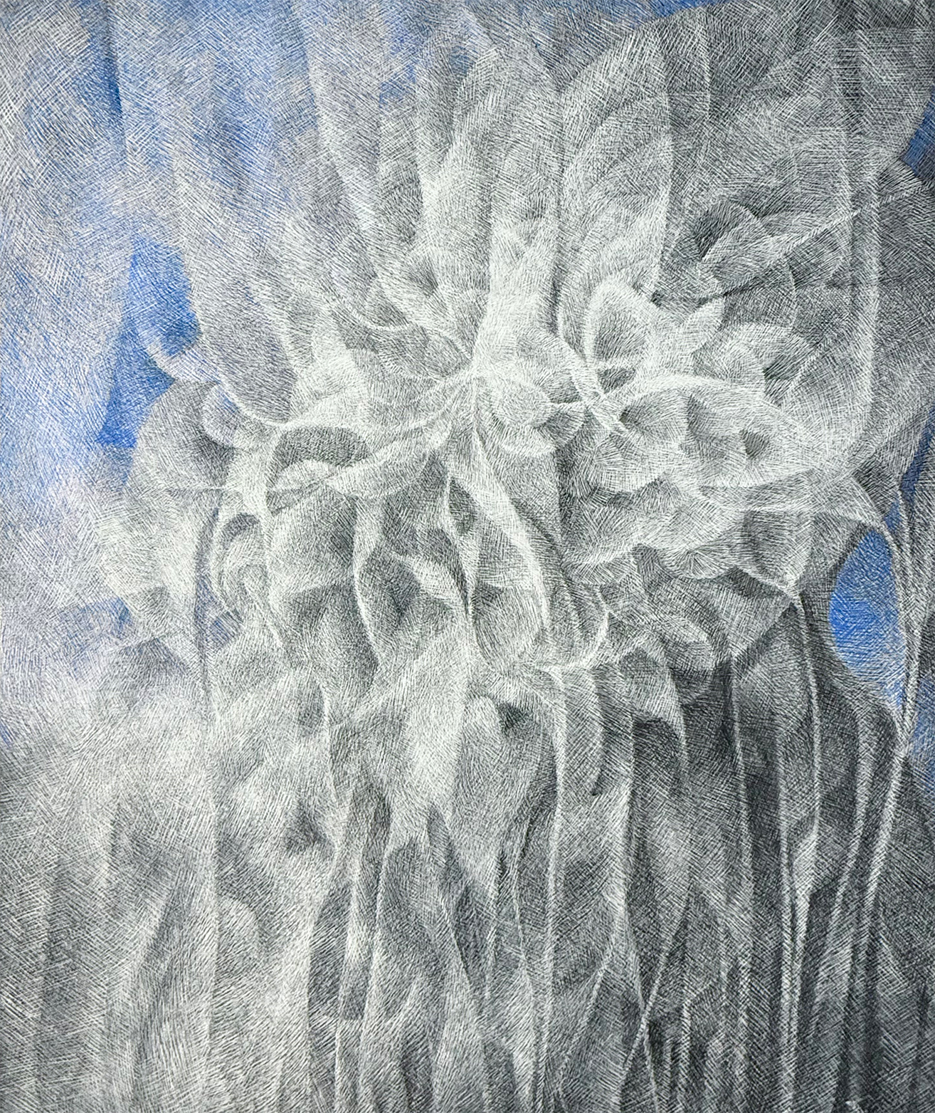 White Metamorphosis
白い神話
2025
hatching
acrylic gouache on cotton canvas
24x20inch（61×50.8cm）
Artist Residence at GAIA Contemporary, Santa Fe, NM